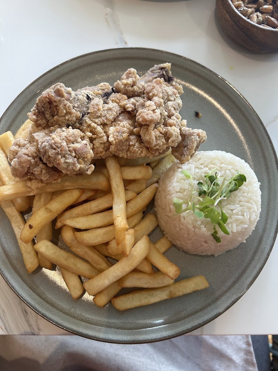 Rice and French Fries